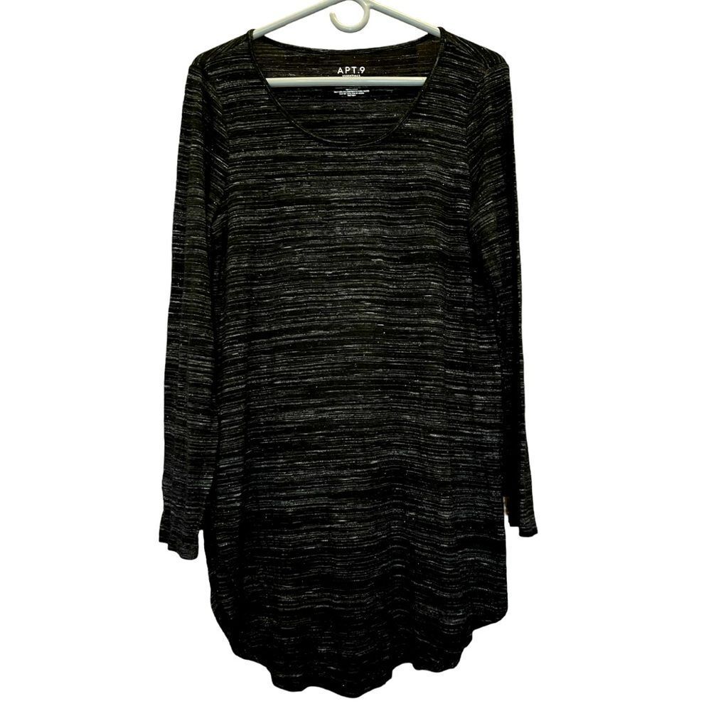 Apt. 9 women’s lightweight black/grey tunic size‎ medium